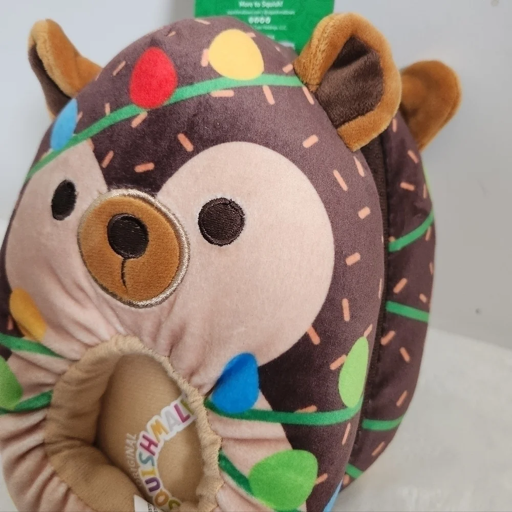 Squishmallows Hans The Hedgehog Christmas Holiday Light Slippers Kids Size 13-1